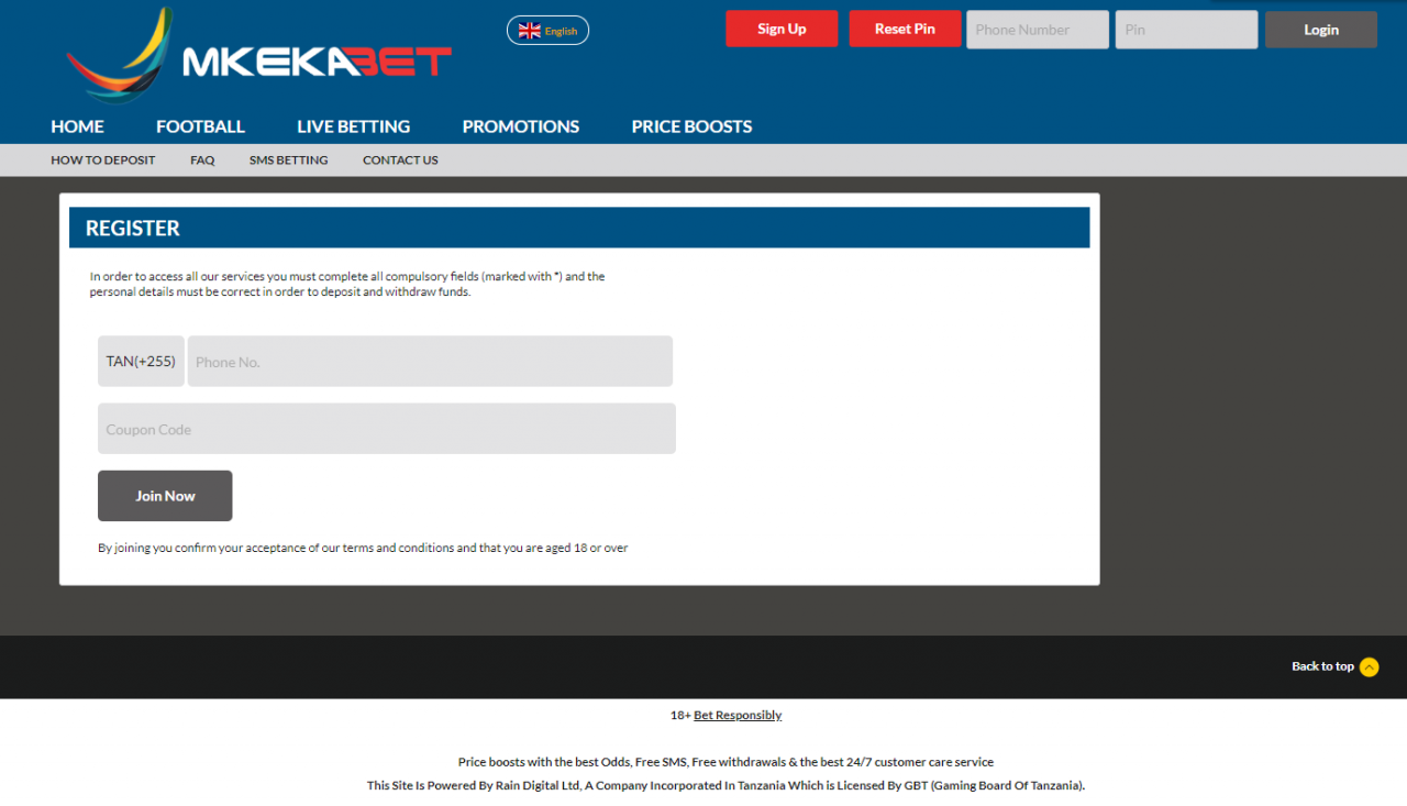 How to register on the Mkekabet platform?